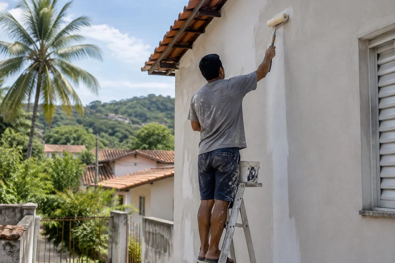 Engenheiro checando a documentação da reforma